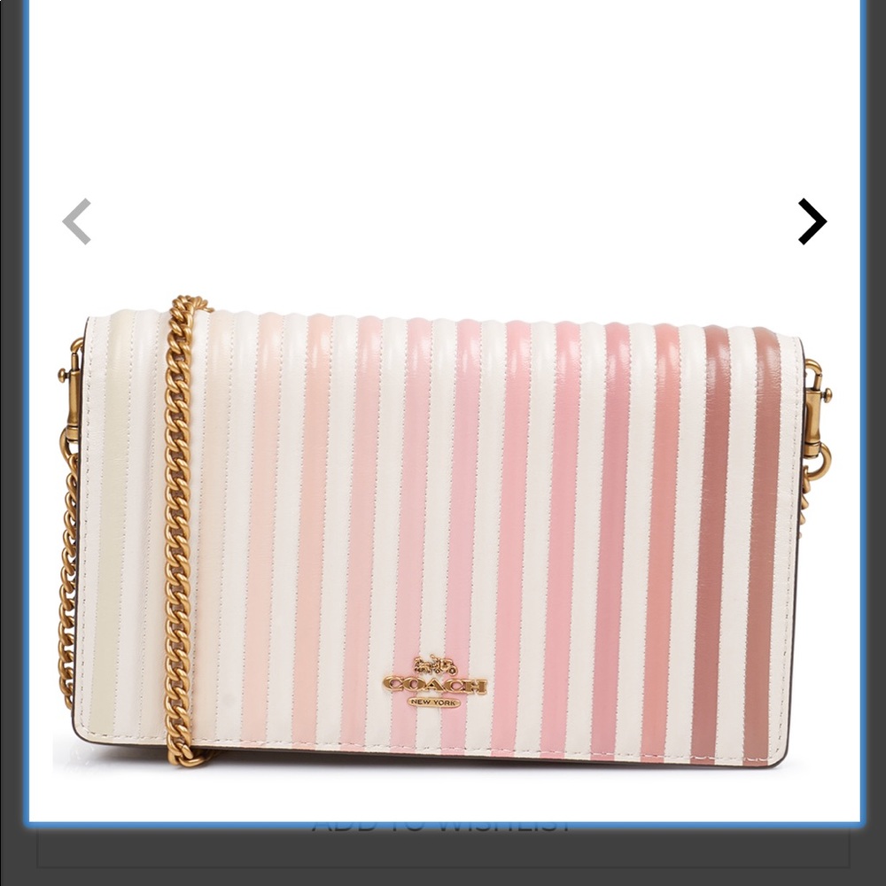 Coach Leather wallet with crossbody chain
